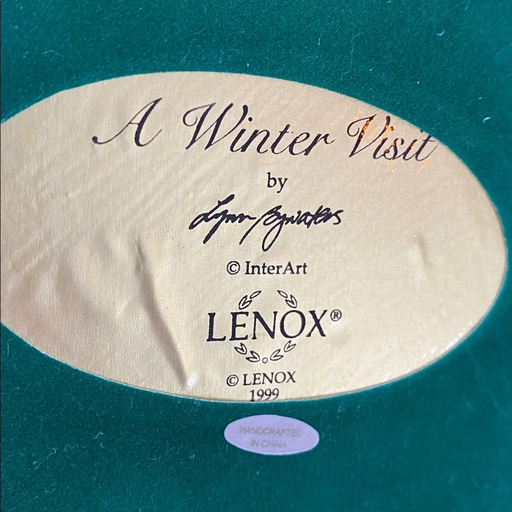 Lenox “A Winter Visit” Snowman Figurine Rare - Vintage - Picture 5 of 8